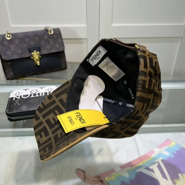 Fendi FF Monogram Brown Baseball Cap - 7