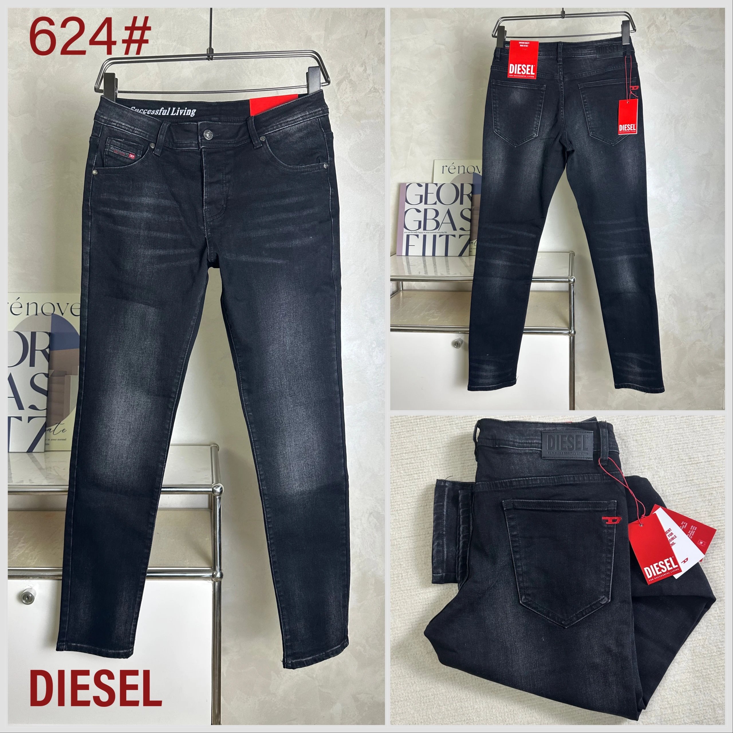 Diesel Sleenker 609# Dark Wash Skinny Jeans - 11