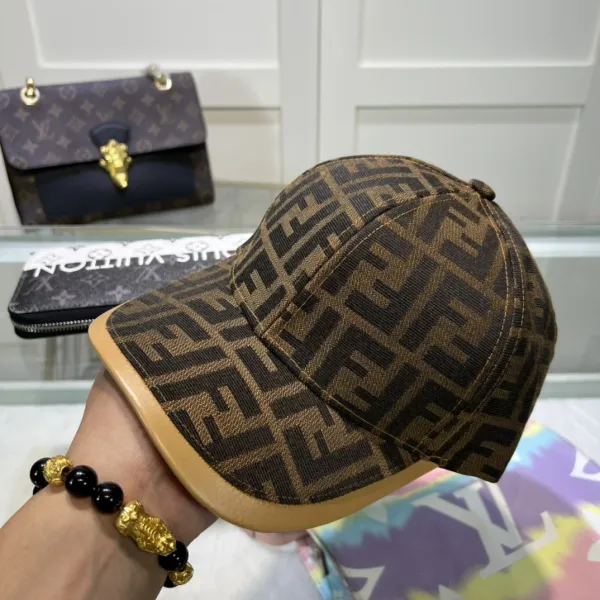 Fendi FF Monogram Brown Baseball Cap - 6