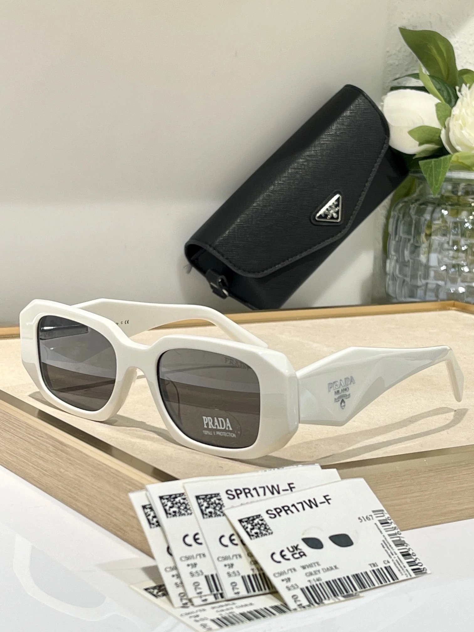 Prada SPR17W-F Black Gray Dark Optical Glasses - 8