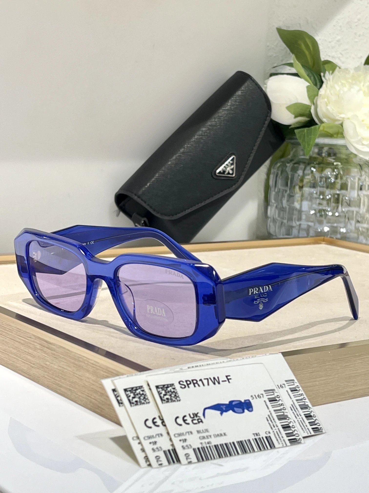 Prada SPR17W-F Black Gray Dark Optical Glasses - 6
