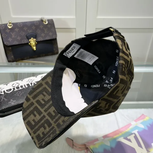 Fendi FF Monogram Brown Baseball Cap - 9