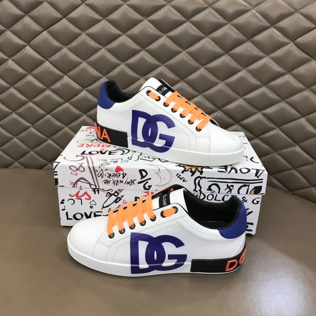 Dolce Gabbana Portofino DG Logo White Blue Orange