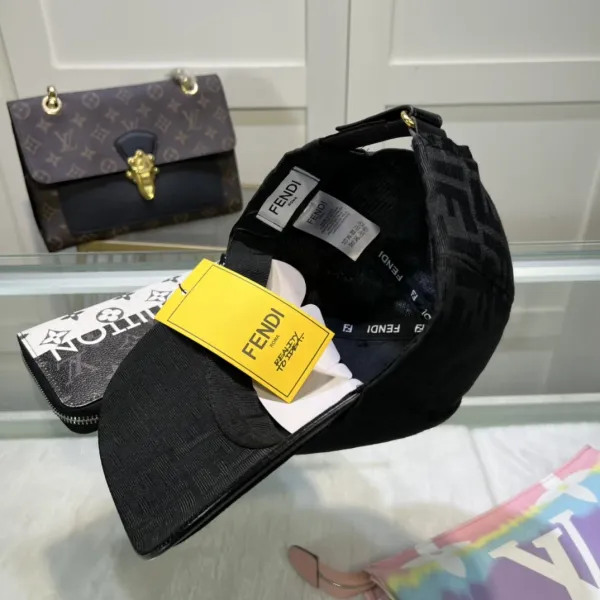 Fendi FF Monogram Brown Baseball Cap - 5