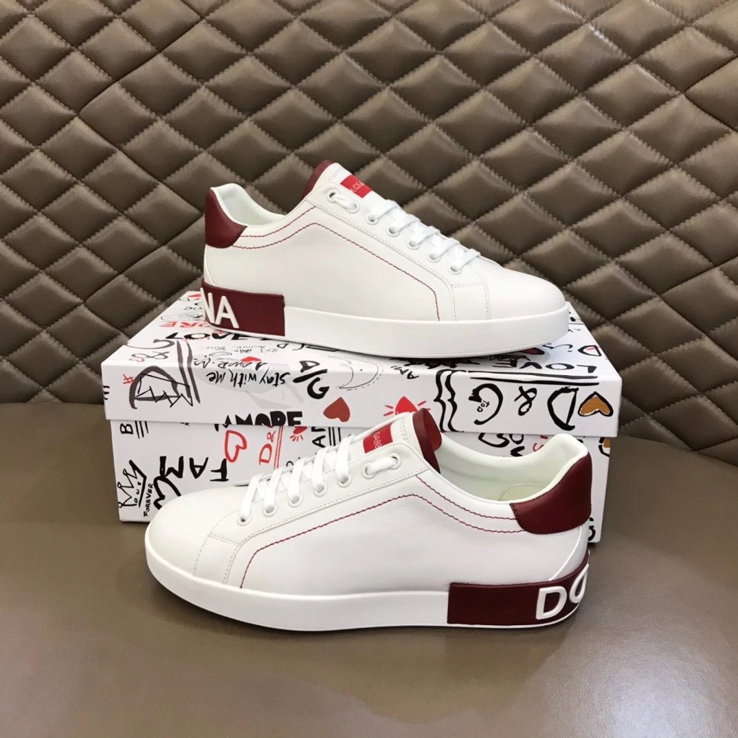Dolce Gabbana Portofino Sneaker White Burgundy