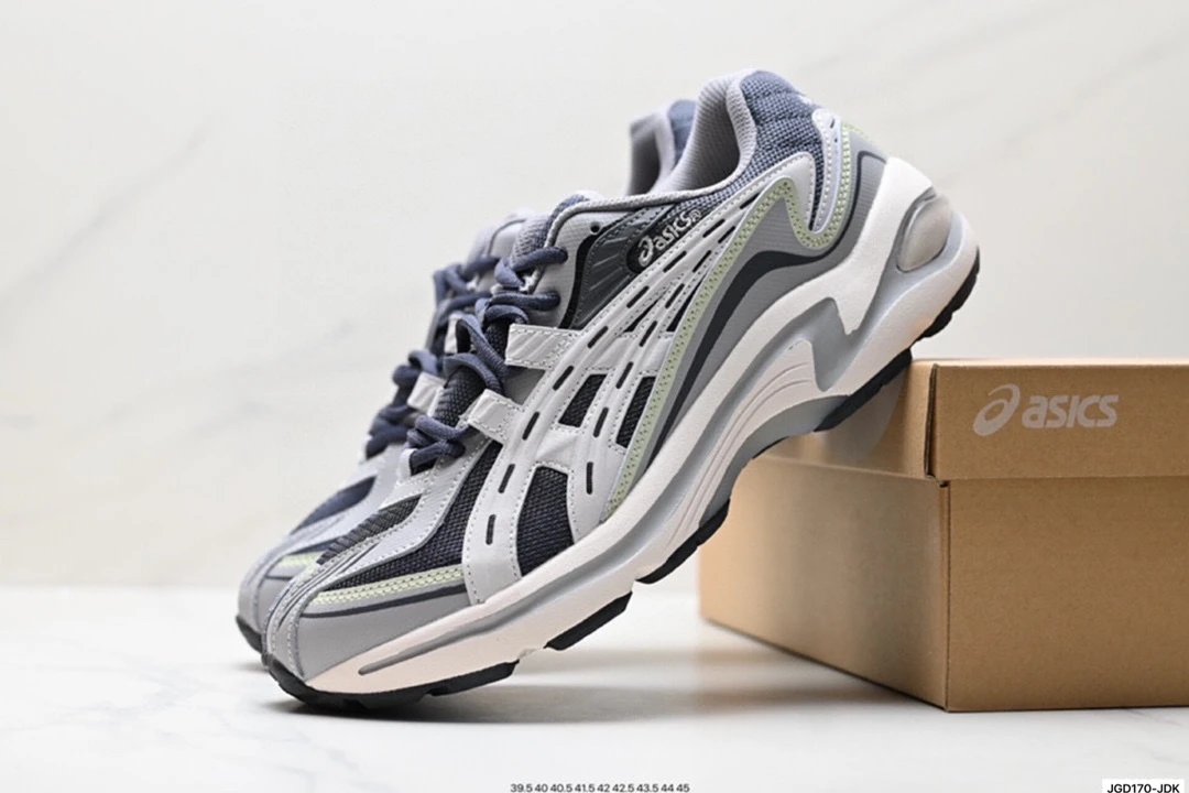 Asics Gel-Kayano 14 White Navy Red Sneakers Running Shoes - 4
