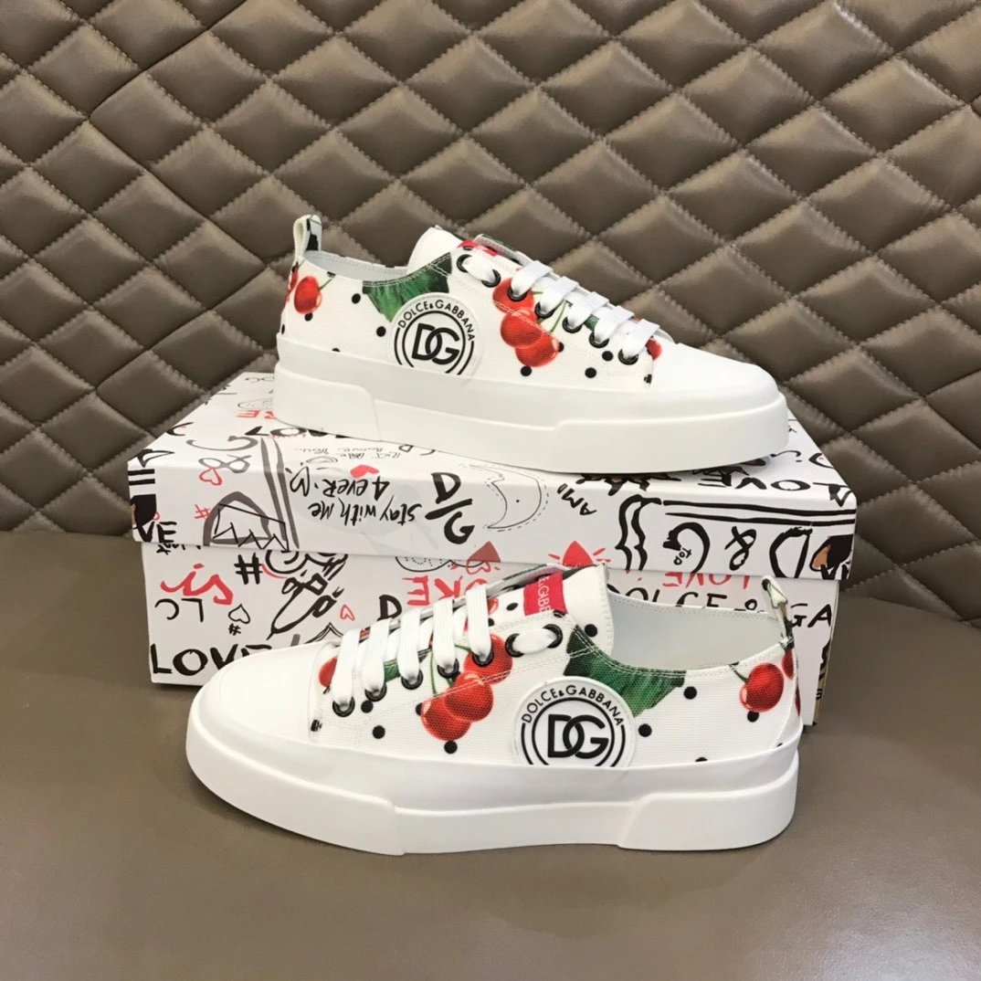 Dolce Gabbana Portofino Cherry Print White