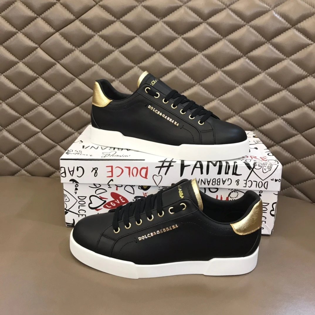 Dolce Gabbana Portofino Gold Logo Black Gold