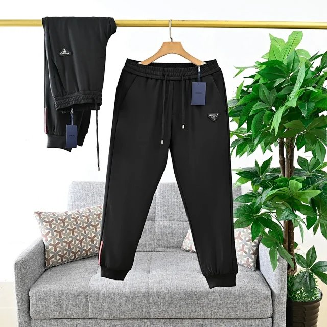 Prada Trousers Drawstring jogger with elastic cuffs product detail image 3
