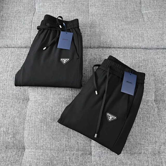 Prada Trousers Drawstring jogger with elastic cuffs product detail image 9