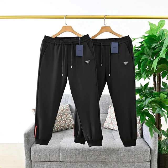 Prada Trousers Drawstring jogger with elastic cuffs product detail image 2