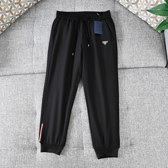 Prada Trousers Drawstring jogger with elastic cuffs product detail image 6