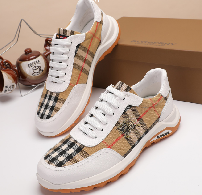 Burberry Ronnie Bee Check Sneaker White Tan