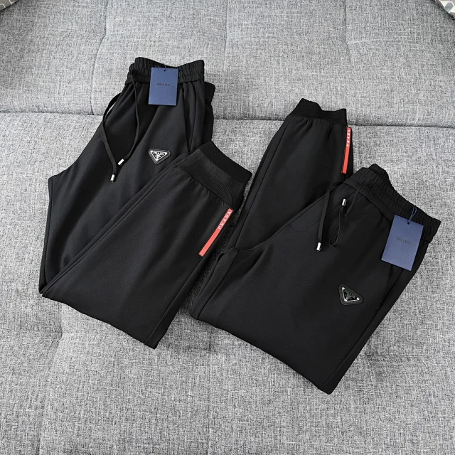 Prada Trousers Drawstring jogger with elastic cuffs product detail image 8