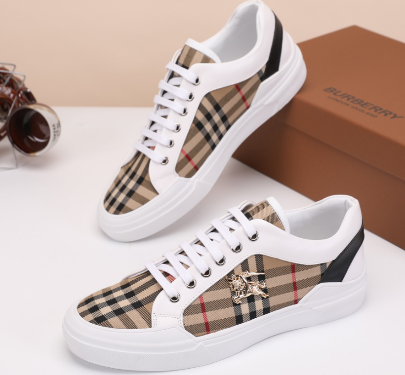 Burberry Classic Check Low Sneaker White Tan