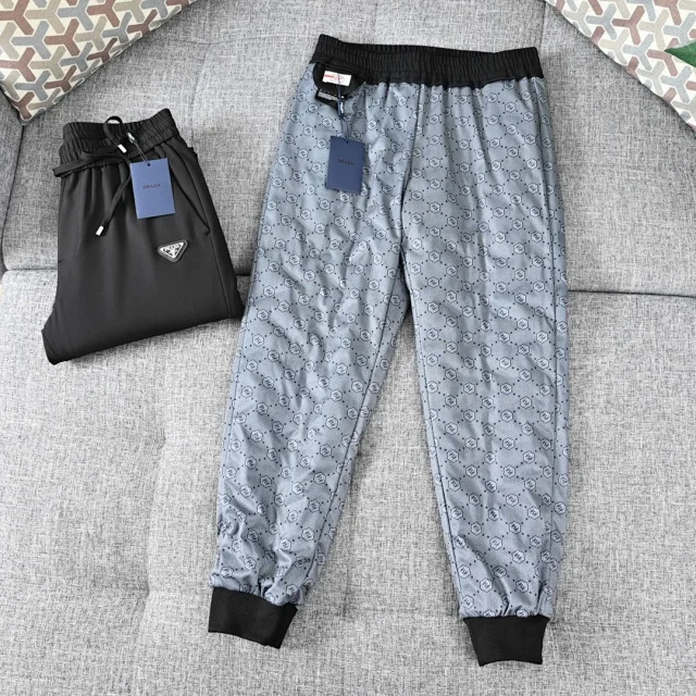 Prada Trousers Drawstring jogger with elastic cuffs product detail image 7