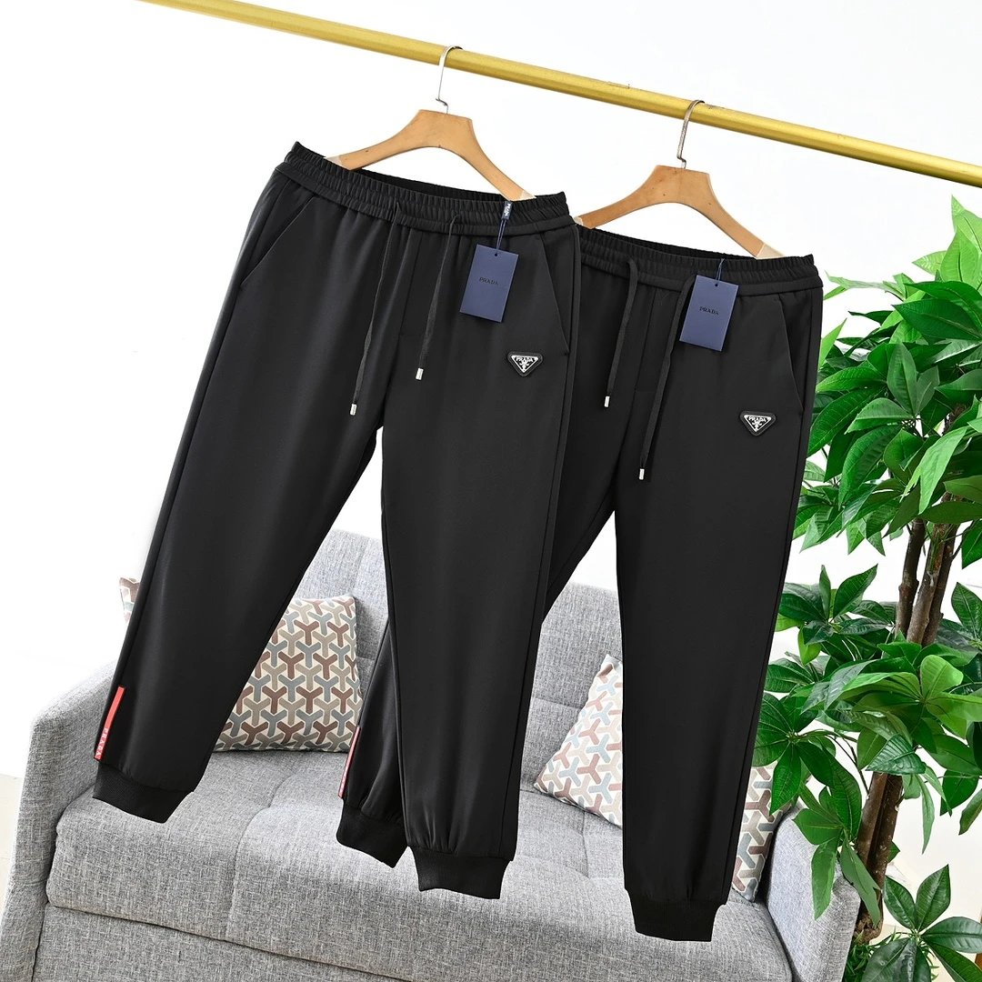 Prada Trousers Drawstring jogger with elastic cuffs image 4