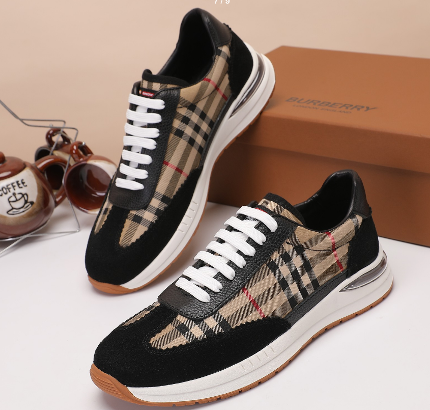 Burberry Shoes Black Beige