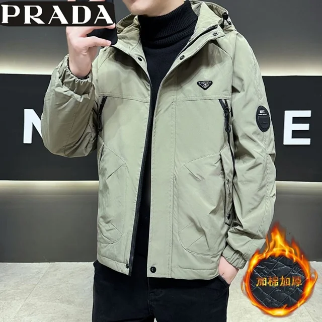 Prada Down Jackets Hooded and Stand-Collar Puffer product detail image 3