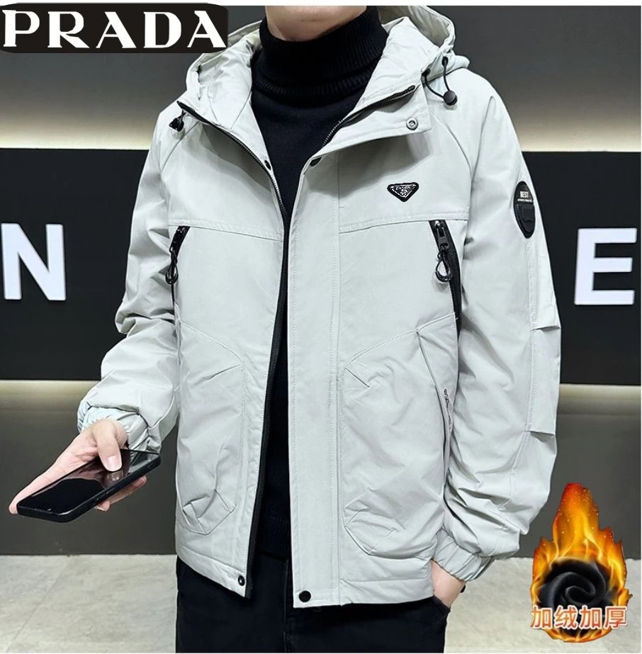 Prada Down Jackets Hooded and Stand-Collar Puffer image 2