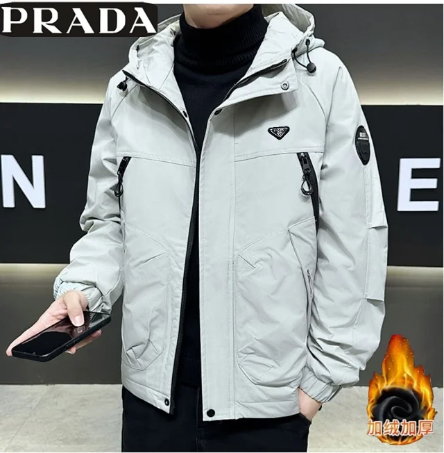 Prada Down Jackets Hooded and Stand-Collar Puffer product detail image 4