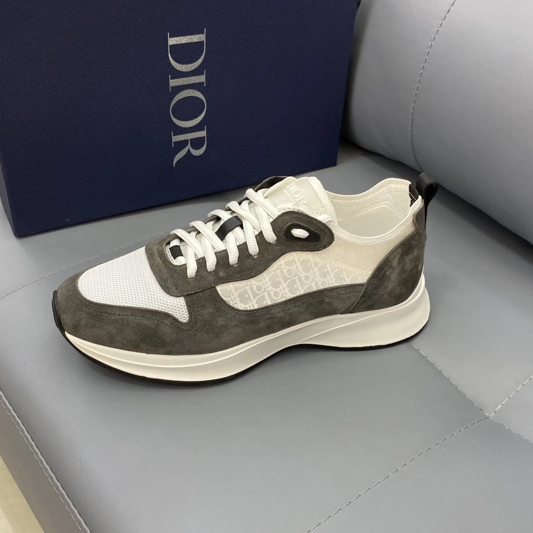 Dior B25 Runner Sneaker White Khaki Oblique