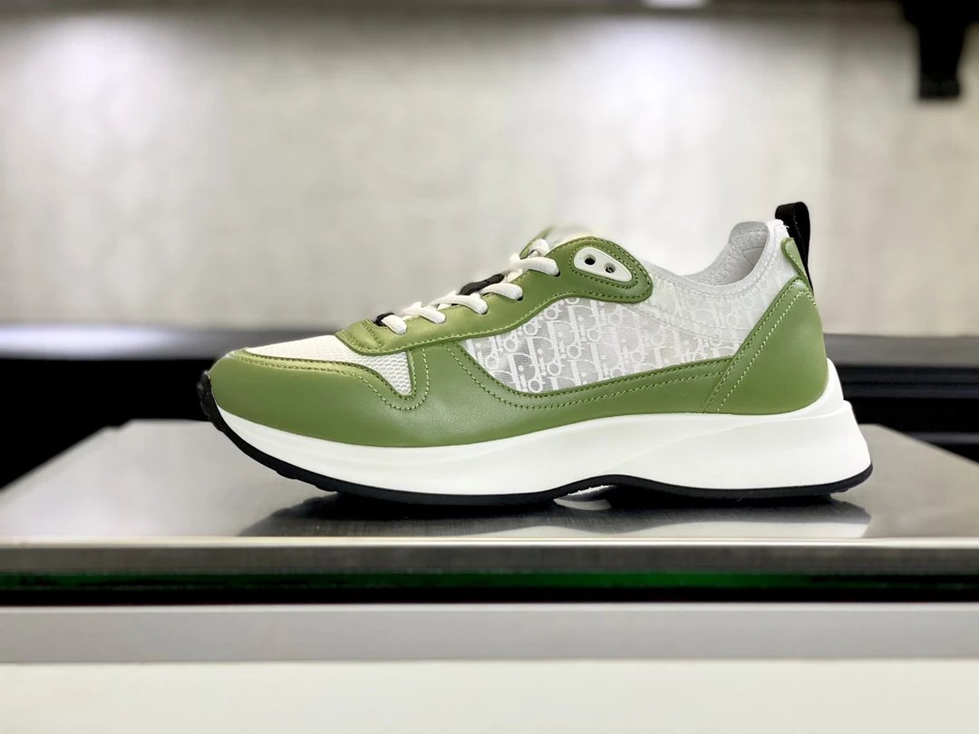 Dior B30 Sneaker White Green Oblique