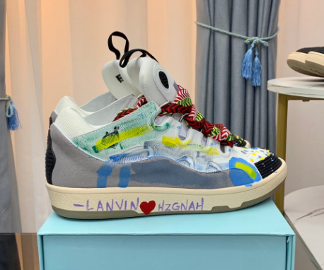 Louis Vuitton Rivoli Sneaker White Navy Monogram Suede