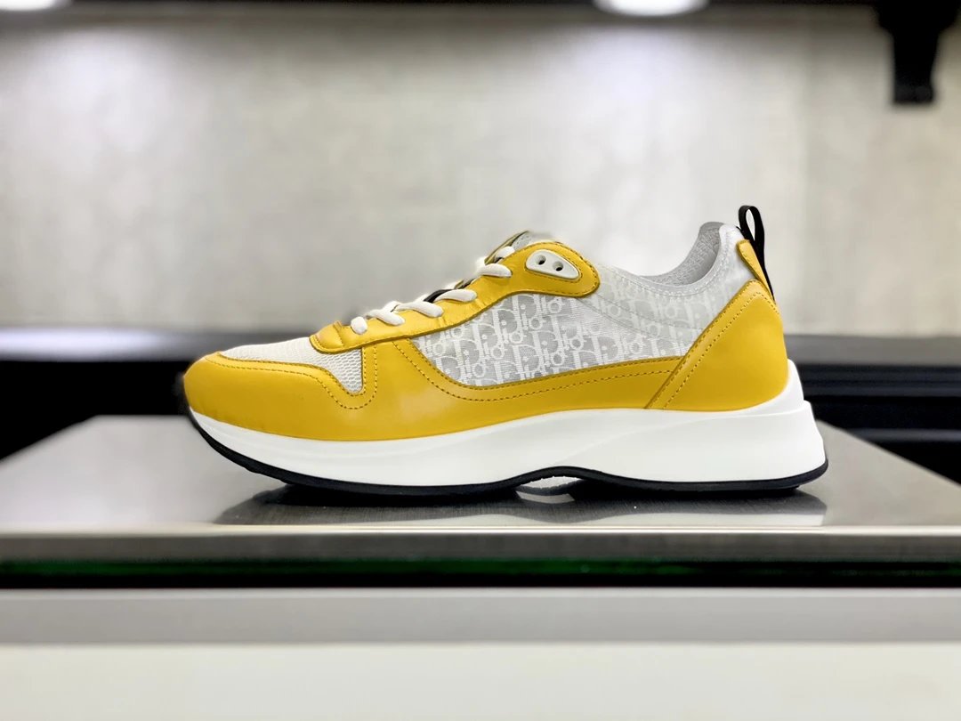 Dior B25 Runner Sneaker Yellow White Oblique