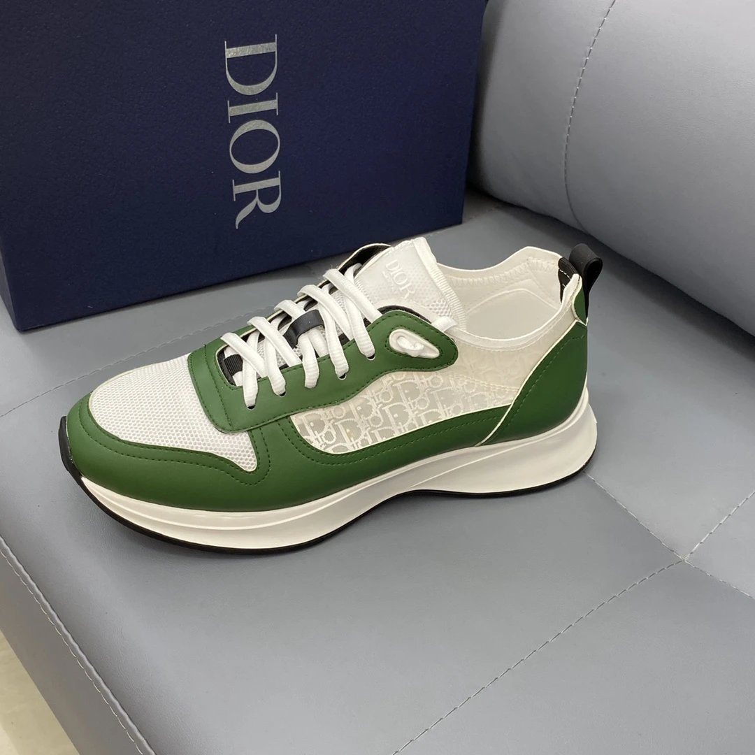 Dior B25 Runner White Green Oblique