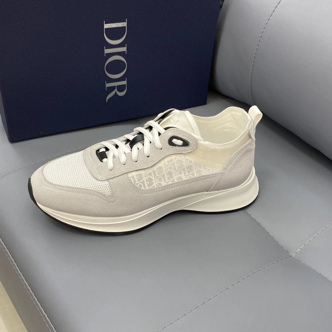 Dior B25 Runner Sneaker White Grey Oblique