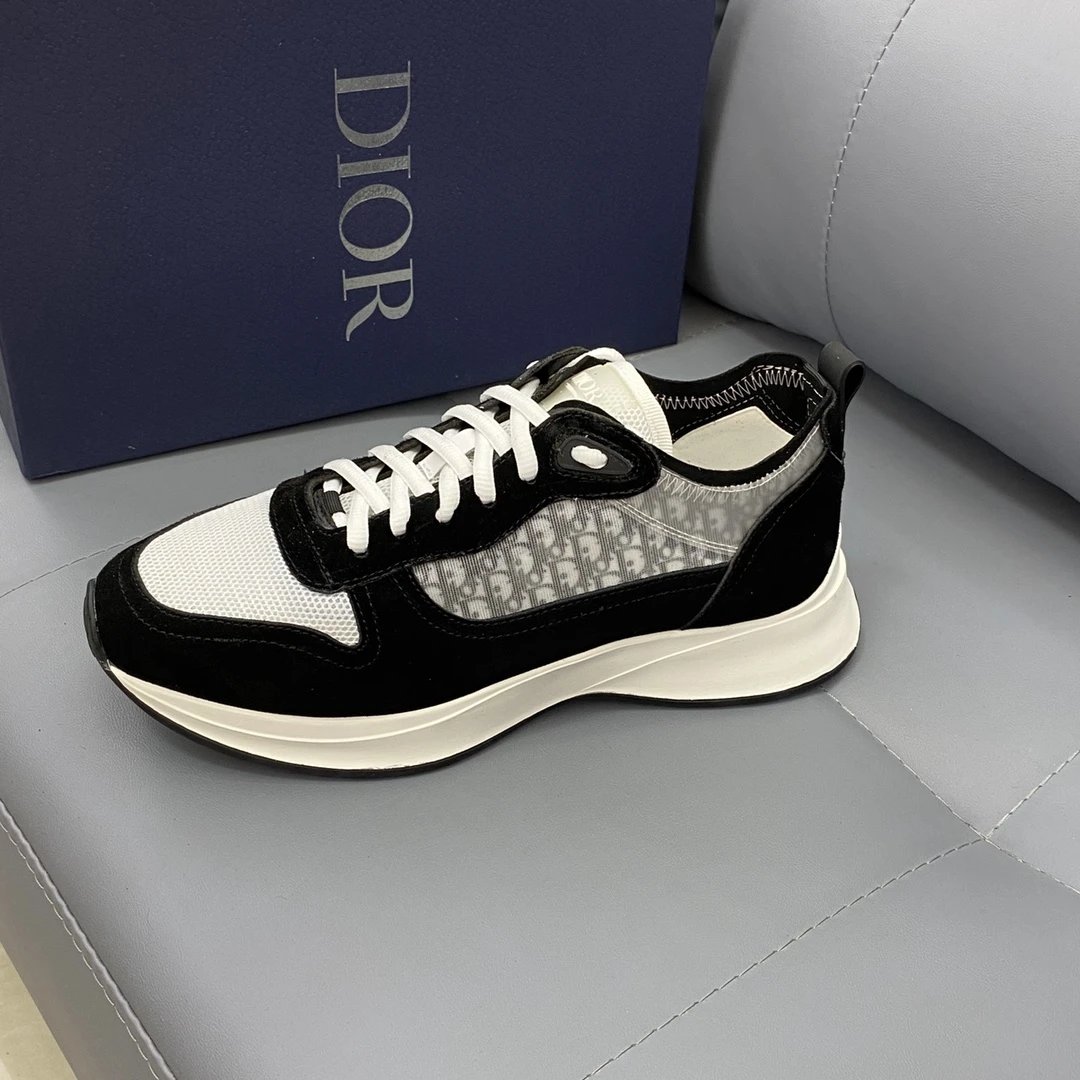 Dior B22 Speed Sneaker Black White Oblique