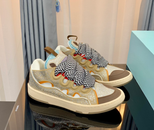 Louis Vuitton Rivoli Sneaker White Tan Logo Print