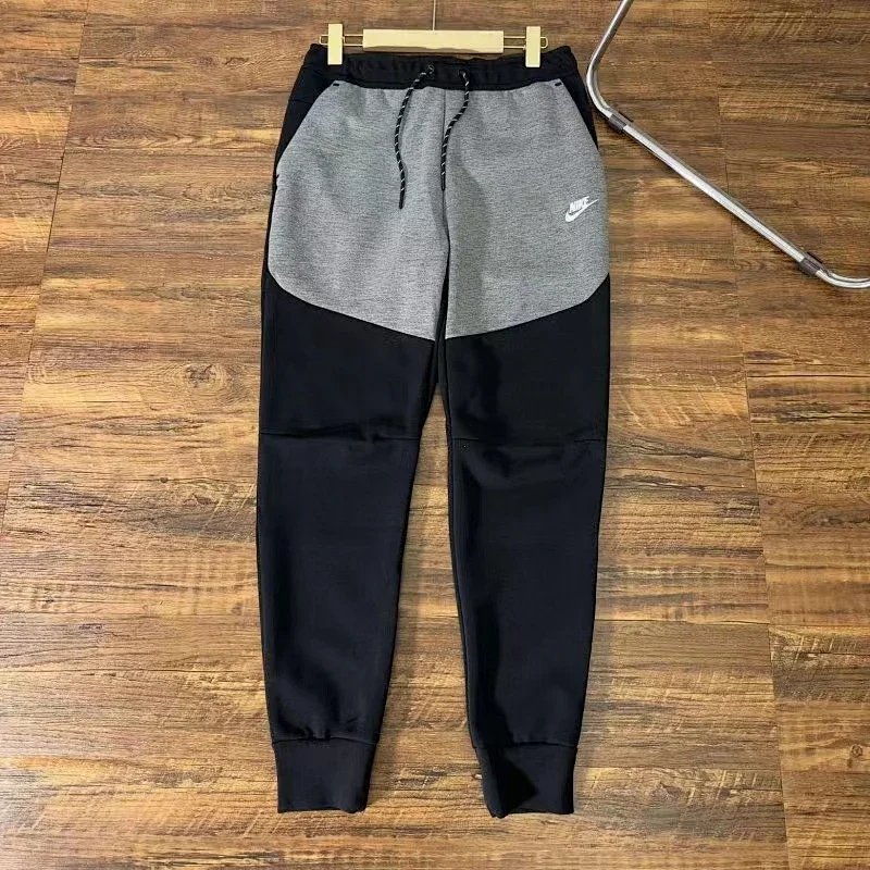 Patchwork Black Grey Pants