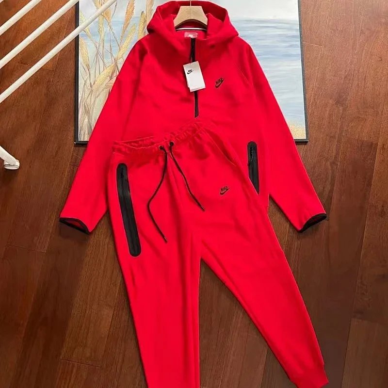 Solid red suit