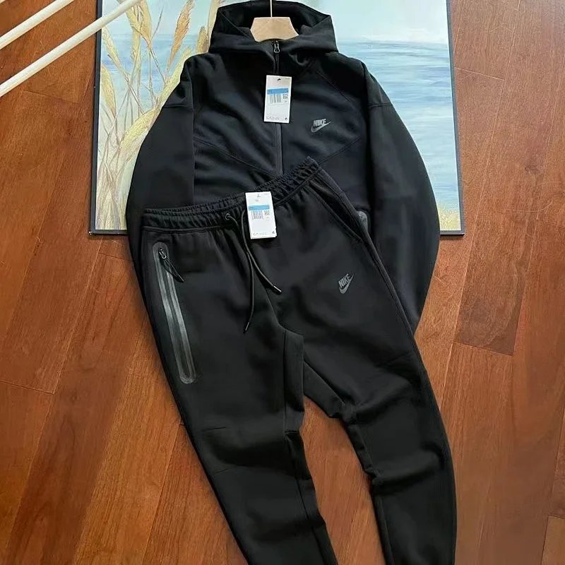 Solid black suit