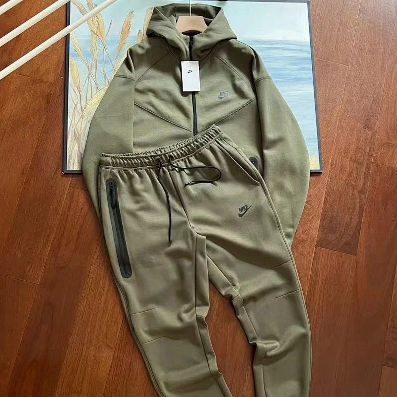 Solid color green suit