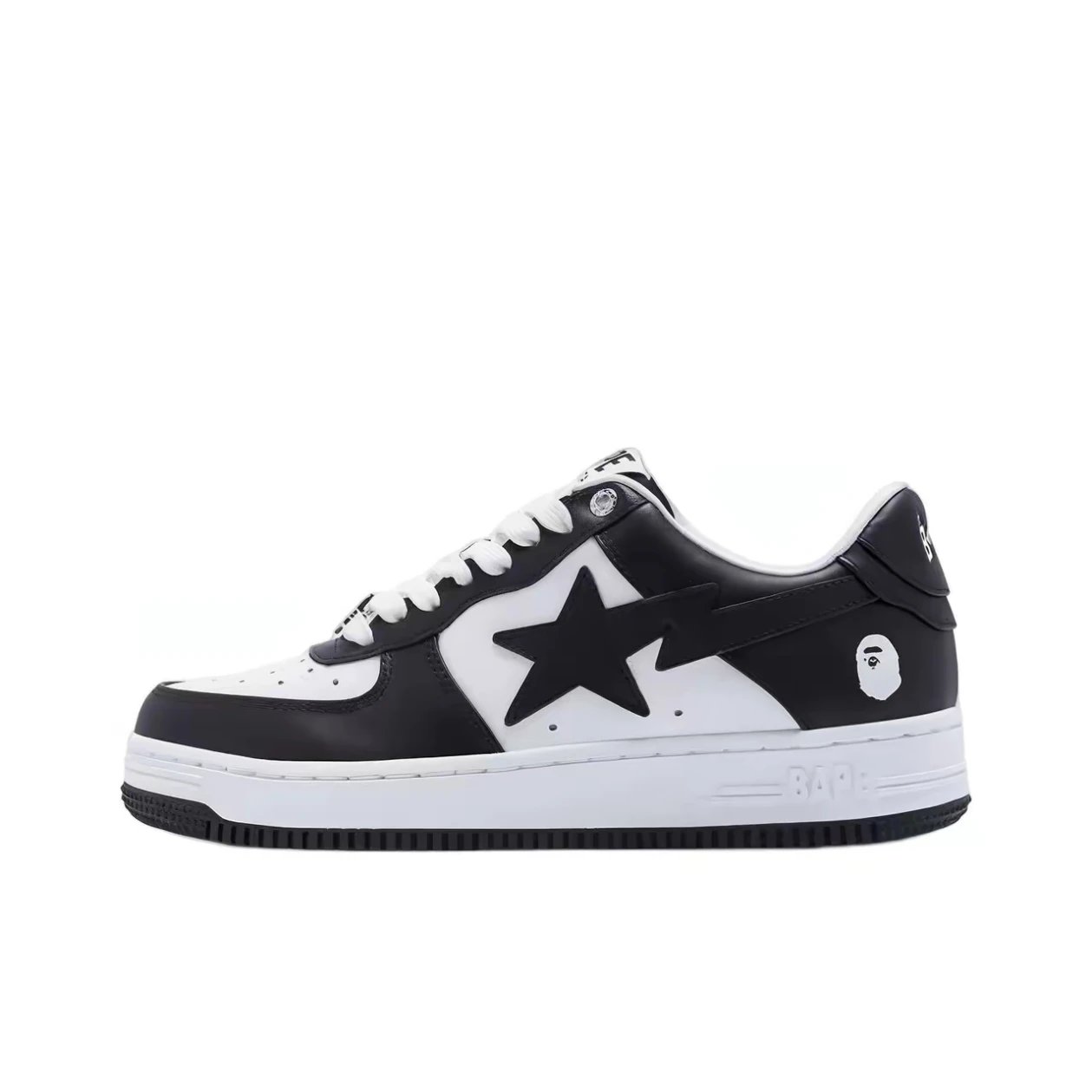 【C版】Link5 Bape Sta To Low 猿人*头经典漆皮低帮运动休闲板鞋 全套原纸板楦头开发