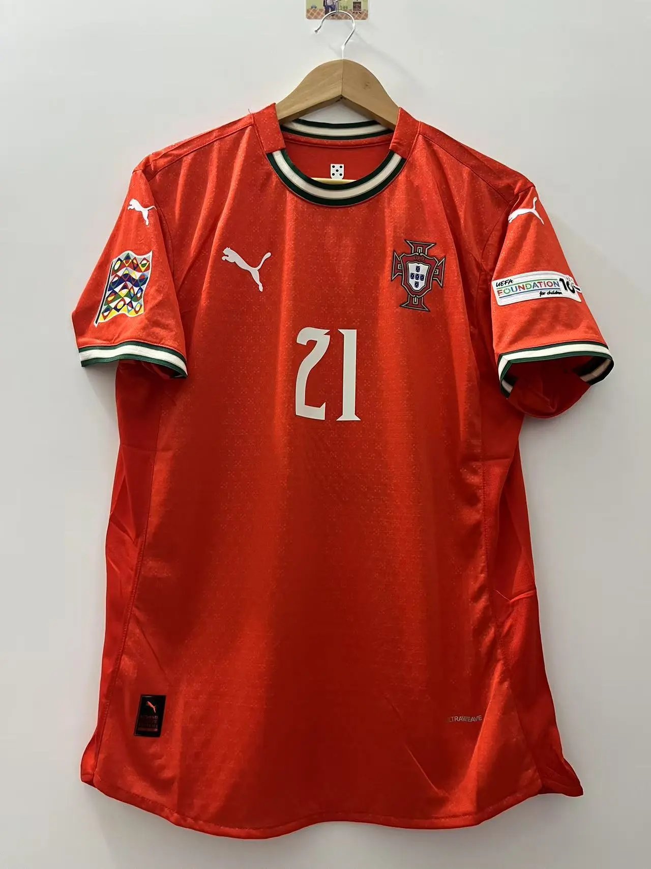 葡萄牙球星诺塔纪念球衣葡萄牙利物浦主场球员版印号名字臂章