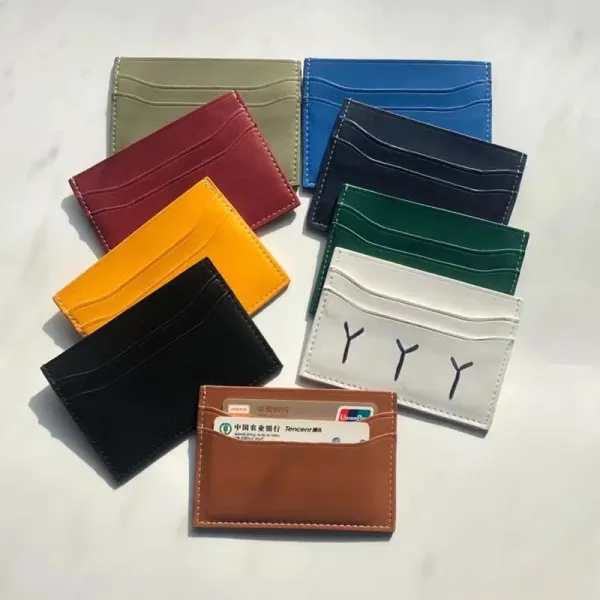 Design White Perforated Leather Card Holder - 7