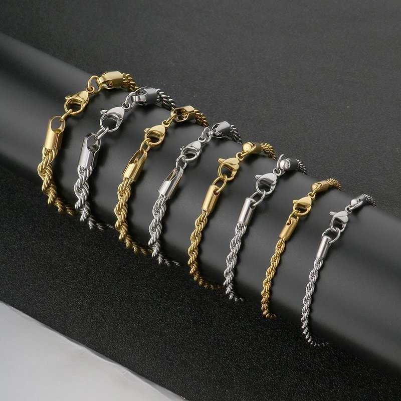 Twisted Rope Chain Bracelets [