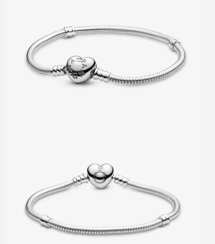 Pandora Heart Clasp Snake Chai