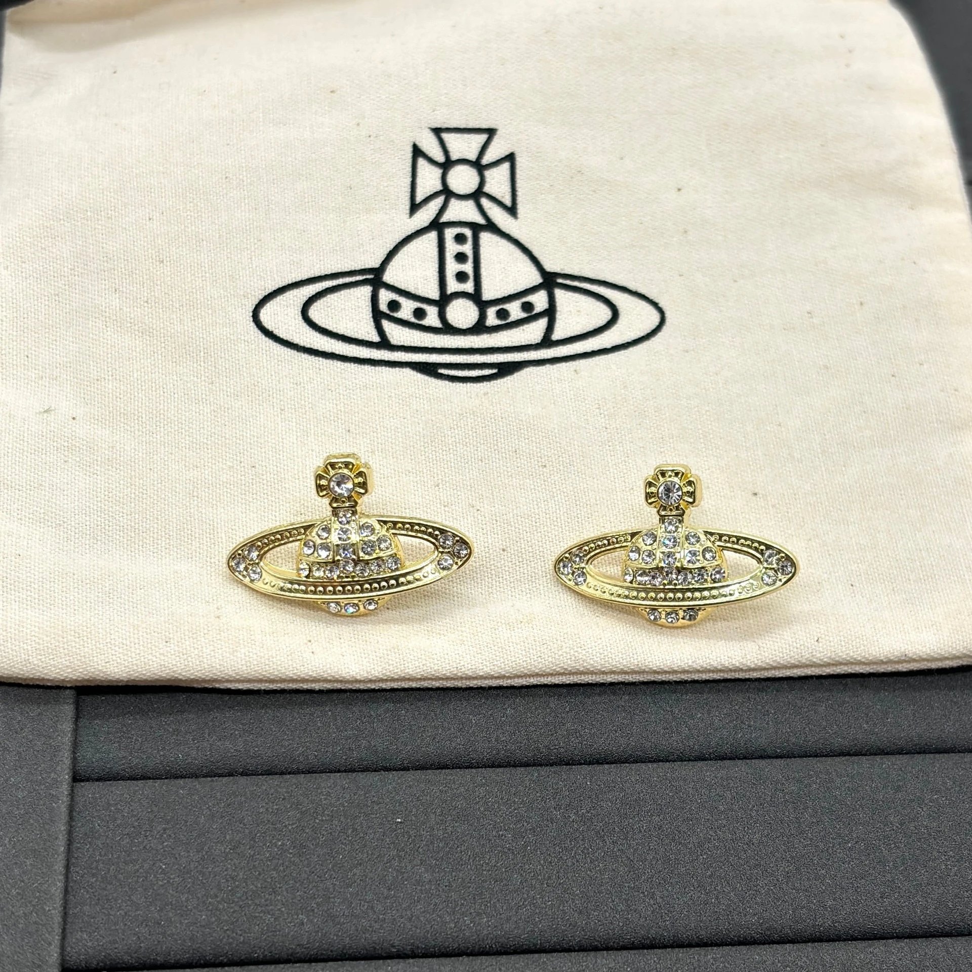 5 # Saturn Gold Earrings