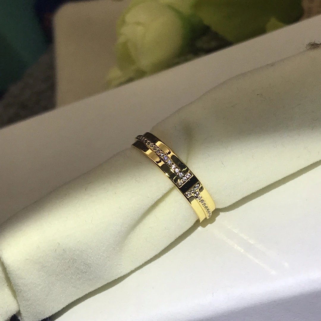 Bvlgari B.zero1 Diamond Ring Set in White Gold, Rose Gold, and Yellow Gold Rings Jewelry - 10