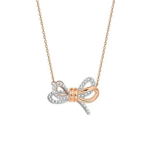 33 # Two tone bow necklace