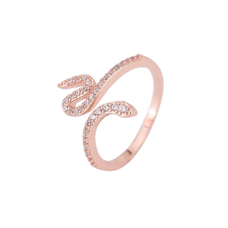 Snake Design Rose Gold Ring [2