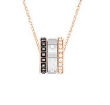 36 # Three Ring Transport Bead Necklace