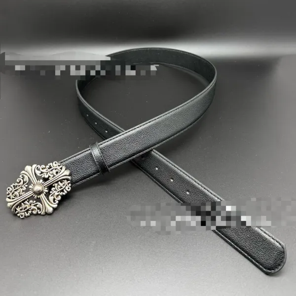 Design The Rolling Stones Tongue Logo Belt Black Leather Belt Belts - 16