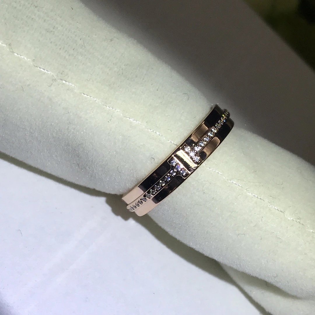 Bvlgari B.zero1 Diamond Ring Set in White Gold, Rose Gold, and Yellow Gold Rings Jewelry - 9