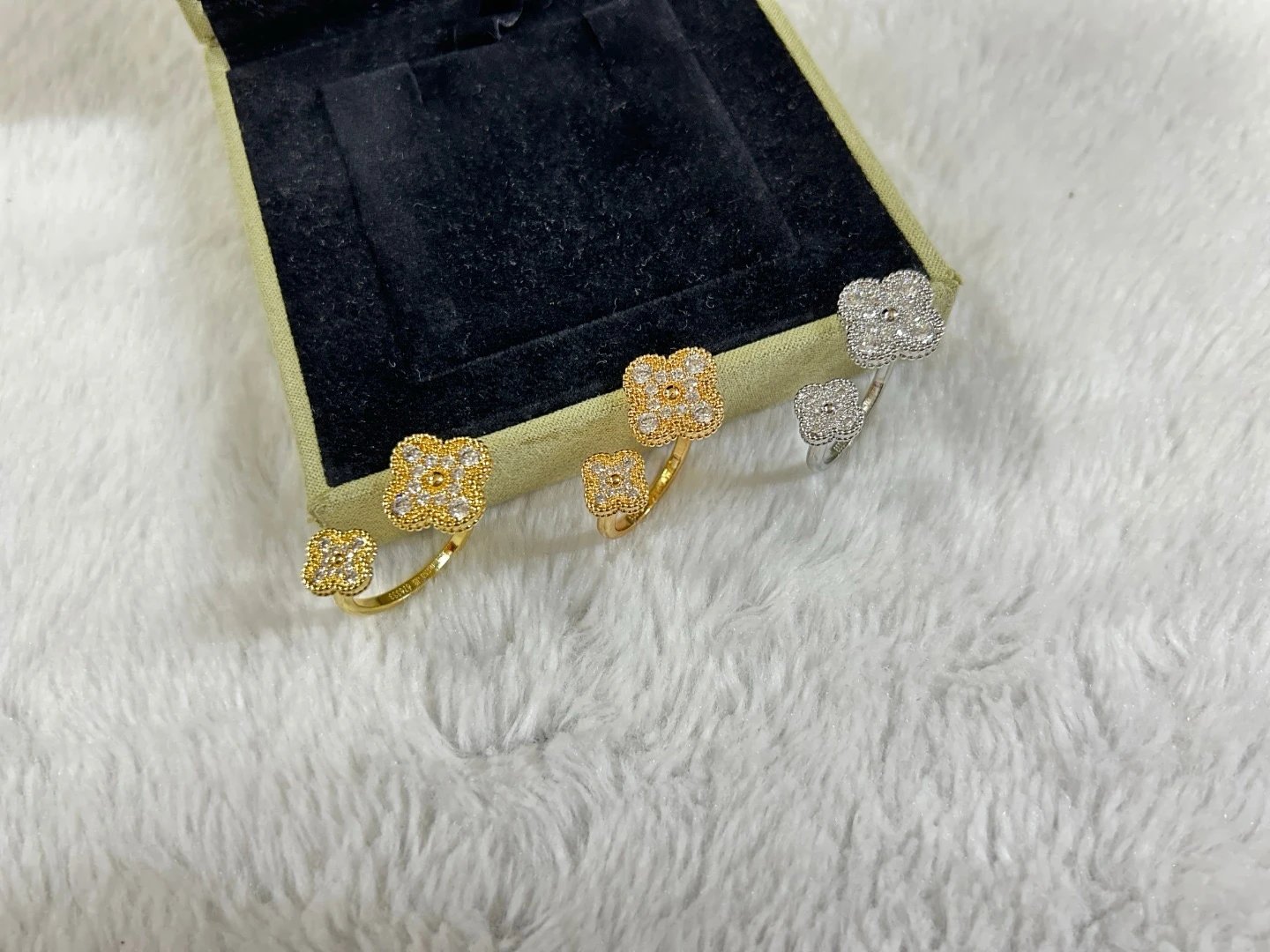 Floral Pave Ring Set [3 styles